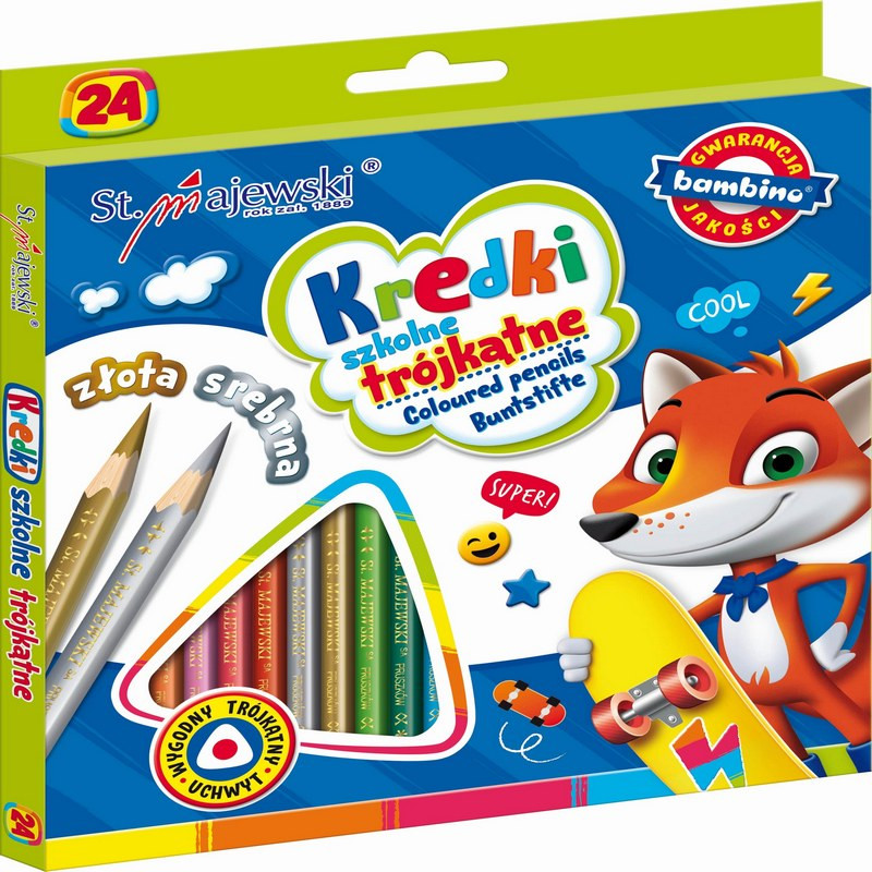 Kredki ołówkowe Bambino 24kol. St.Majewski